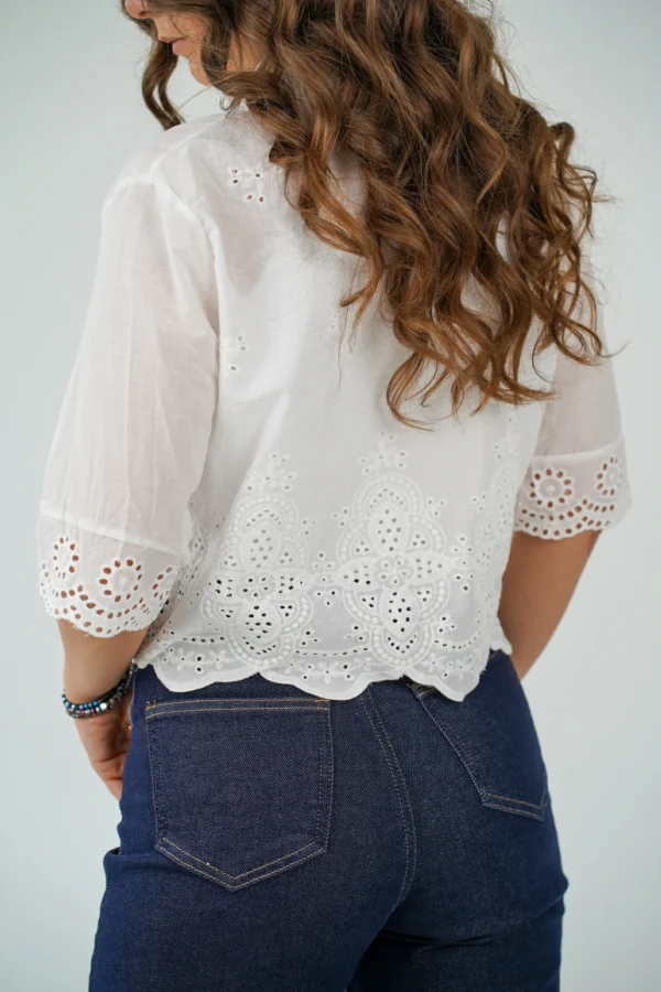 Camicia Crop Sangallo - immagine 5