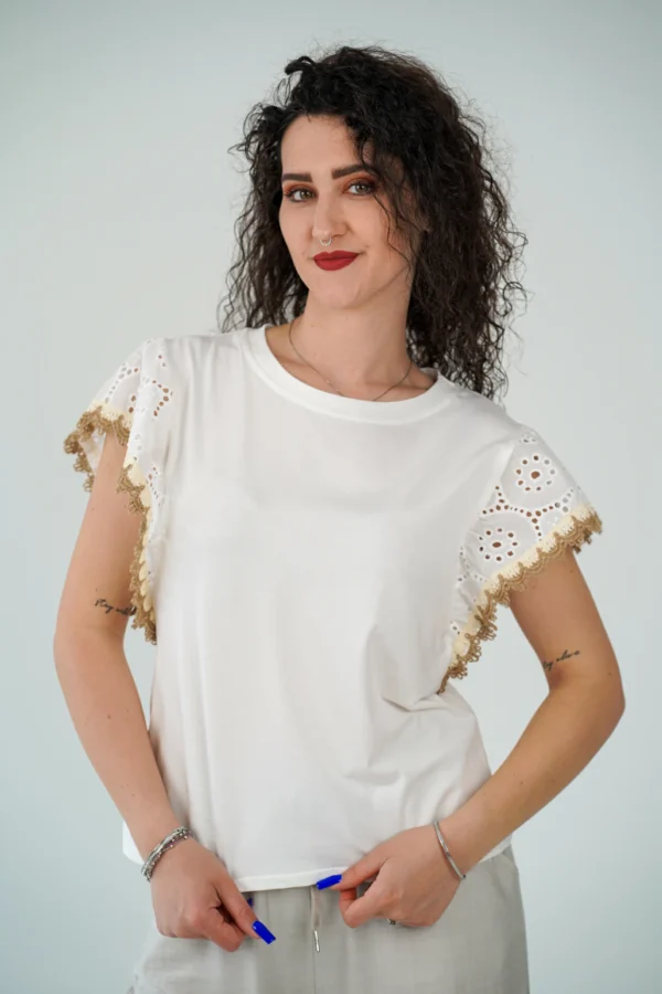 T-Shirt Manichetta Sangallo - immagine 4