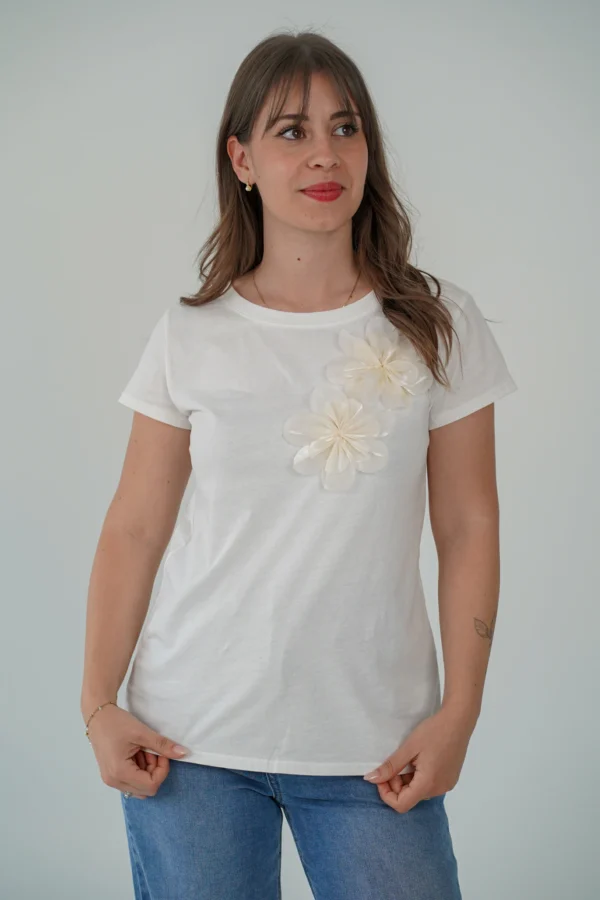 T-Shirt Fiori Tulle