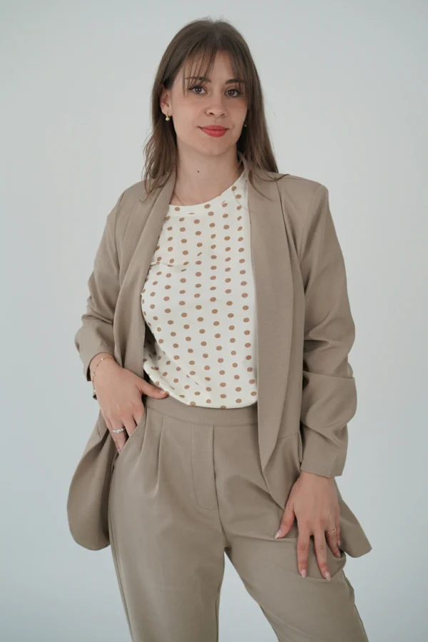 T-Shirt Pois Nocciola - immagine 4