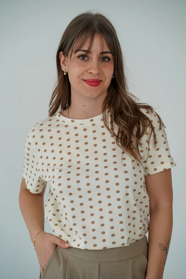 T-Shirt Pois Nocciola