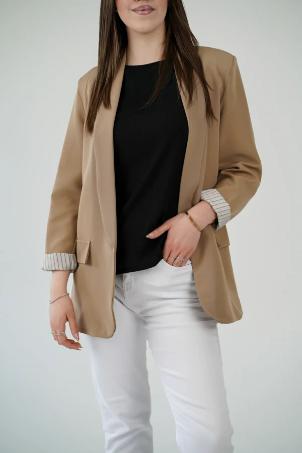 Blazer Over con Fodera a Righe - immagine 5
