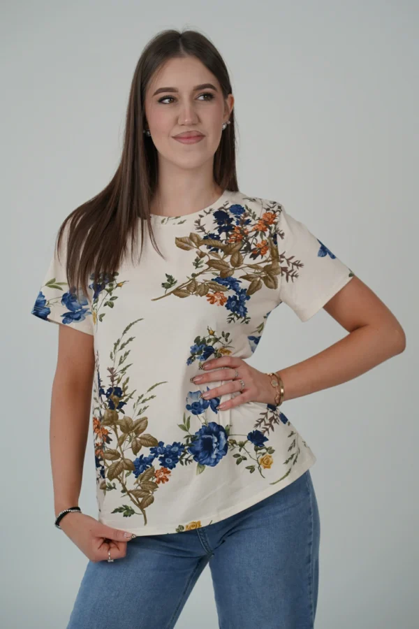T-Shirt Blue Roses - immagine 2