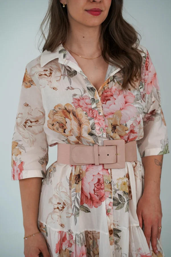 Abito Tuscany - Fiori Beige e Rosa - immagine 2