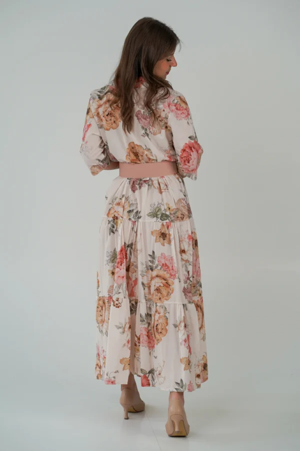 Abito Tuscany - Fiori Beige e Rosa - immagine 3
