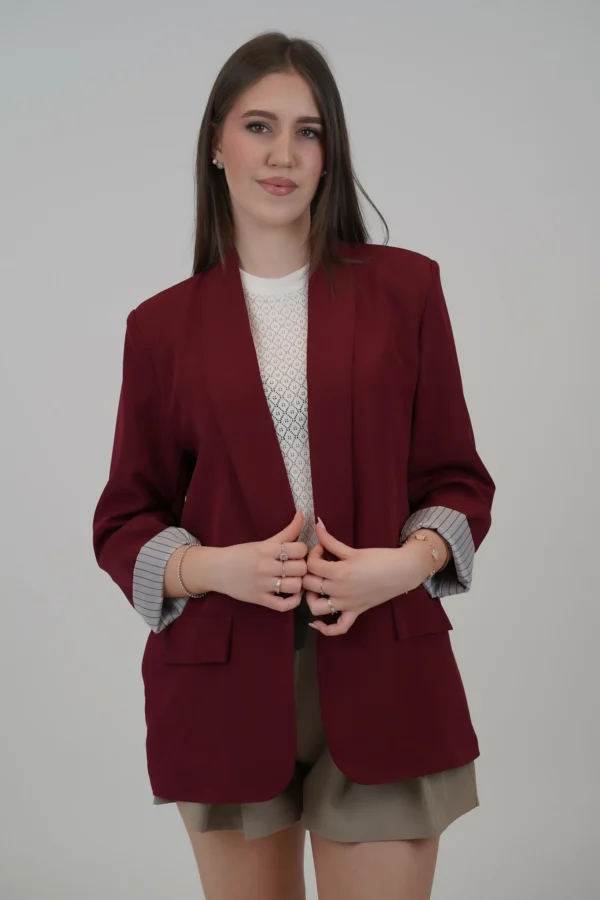 Blazer Over con Fodera a Righe - immagine 6