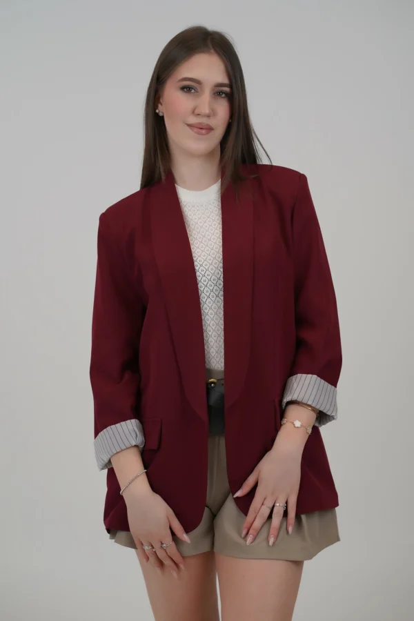 Blazer Over con Fodera a Righe - immagine 7