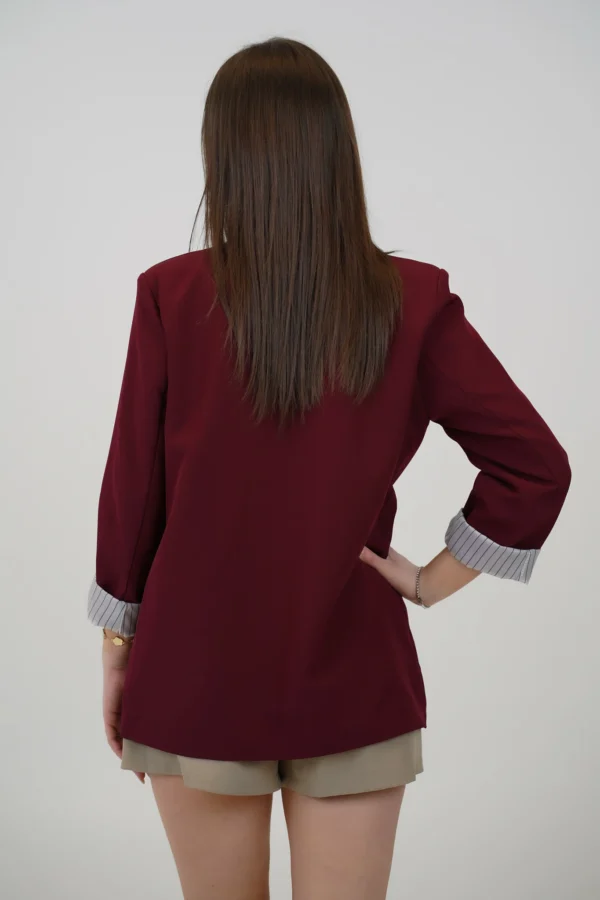 Blazer Over con Fodera a Righe - immagine 9