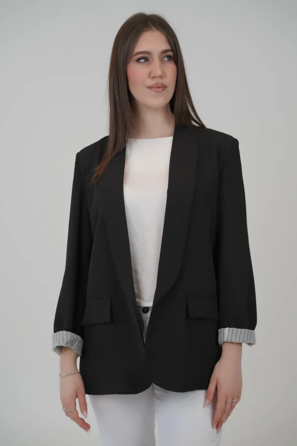 Blazer Over con Fodera a Righe - immagine 10