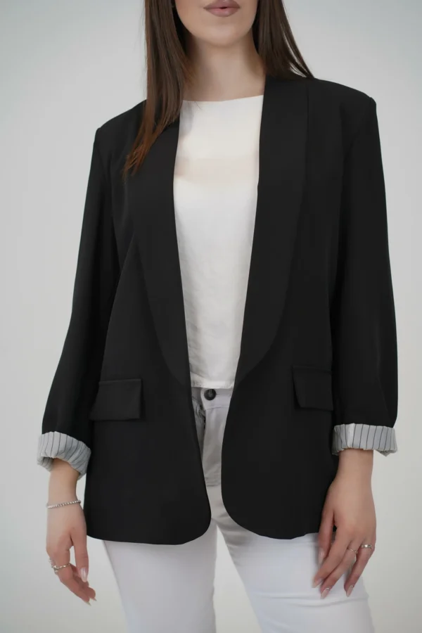 Blazer Over con Fodera a Righe - immagine 11