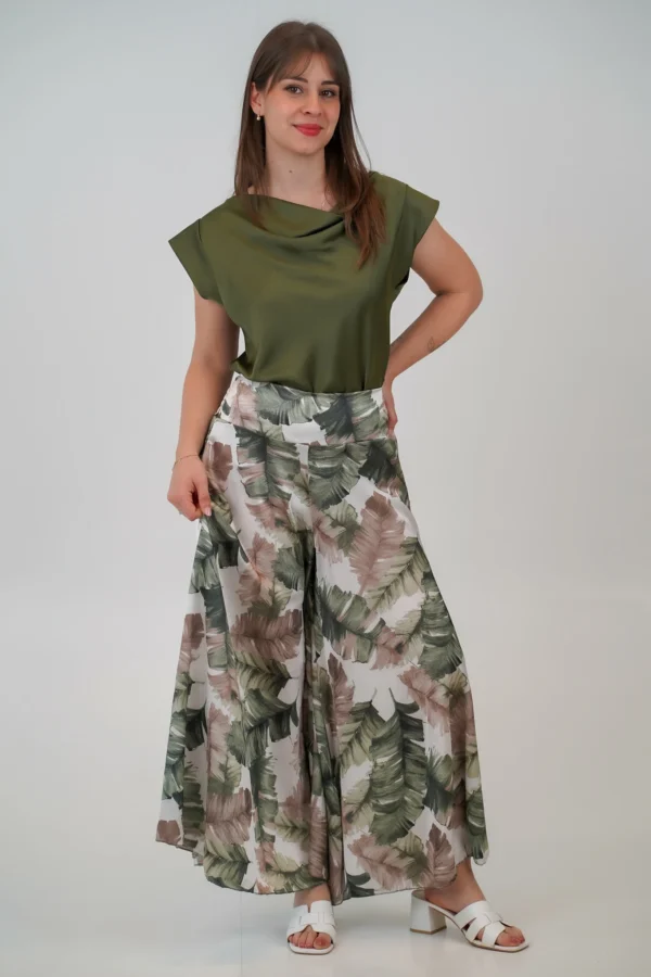 Pantalone Trapezio Foglie - immagine 4