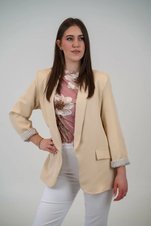 Blazer Over con Fodera a Righe - immagine 13