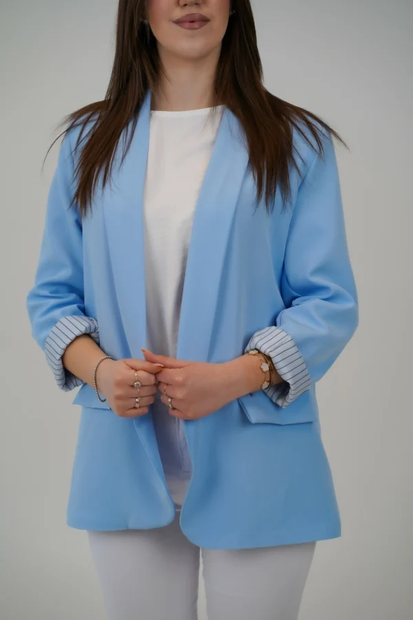 Blazer Over con Fodera a Righe - immagine 21