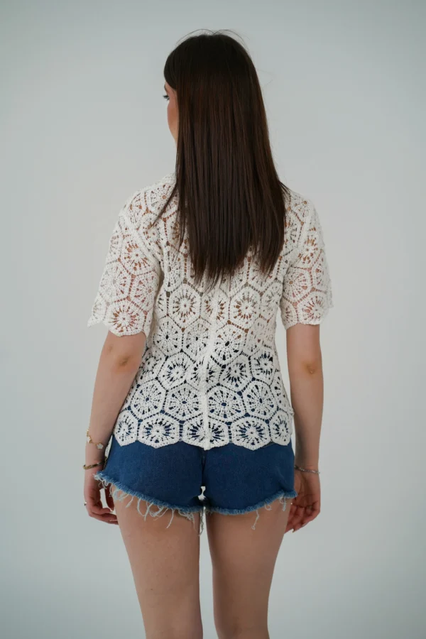 Maglia Polo Crochet Ayla - immagine 5