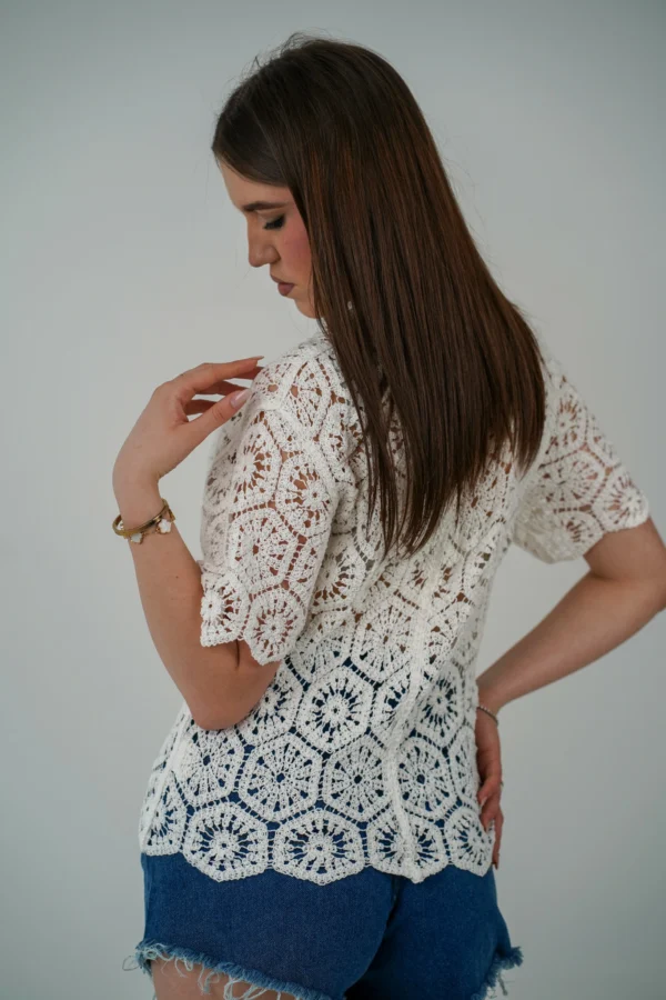 Maglia Polo Crochet Ayla - immagine 4