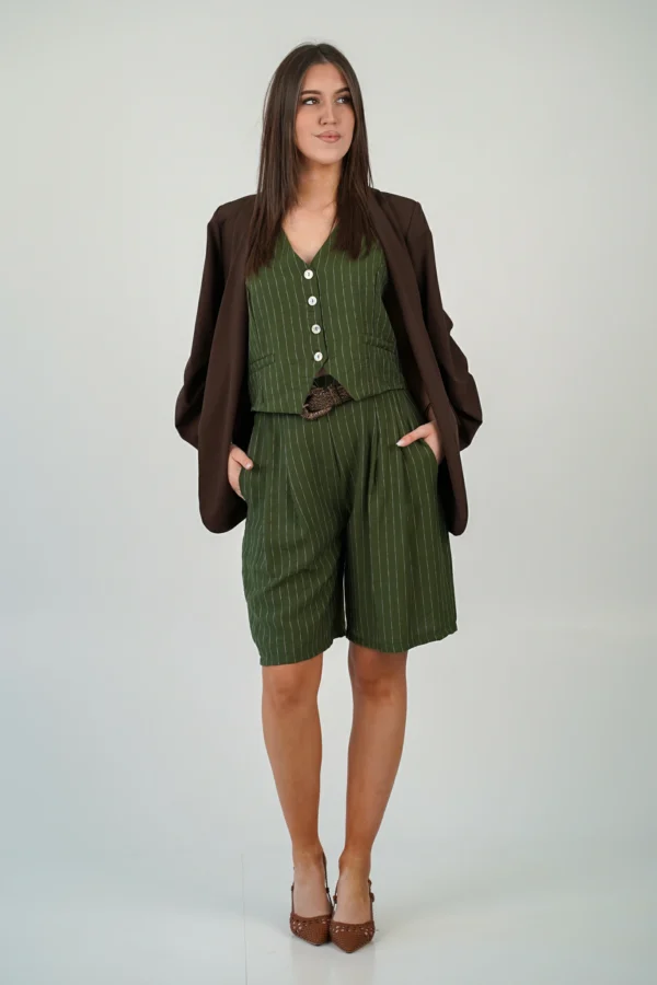 Completo Gilet + Bermuda Gessato - immagine 7