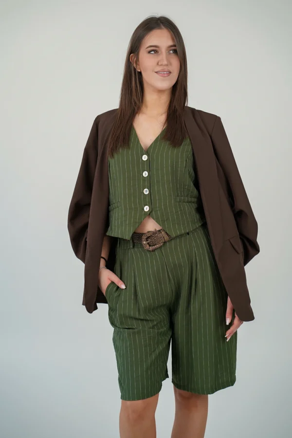 Completo Gilet + Bermuda Gessato - immagine 8