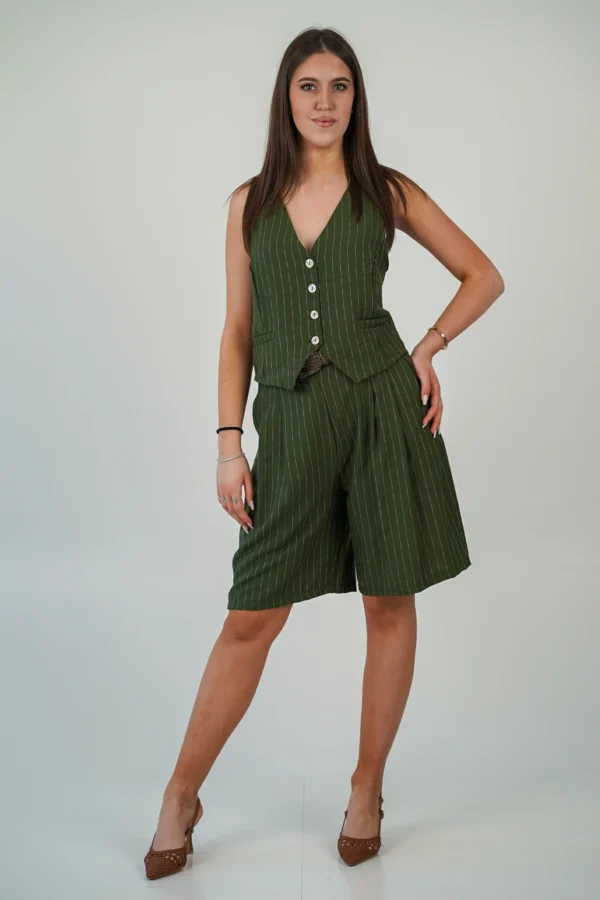Completo Gilet + Bermuda Gessato - immagine 6