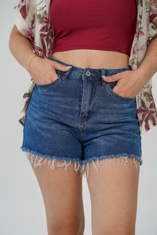 Shorts Jeans Sfrangiato - immagine 4