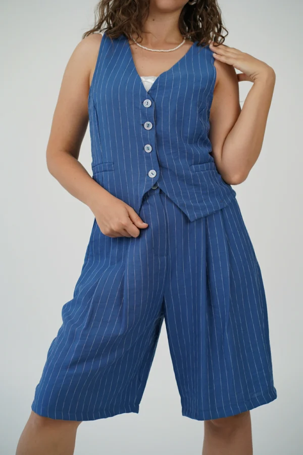 Completo Gilet + Bermuda Gessato - immagine 3