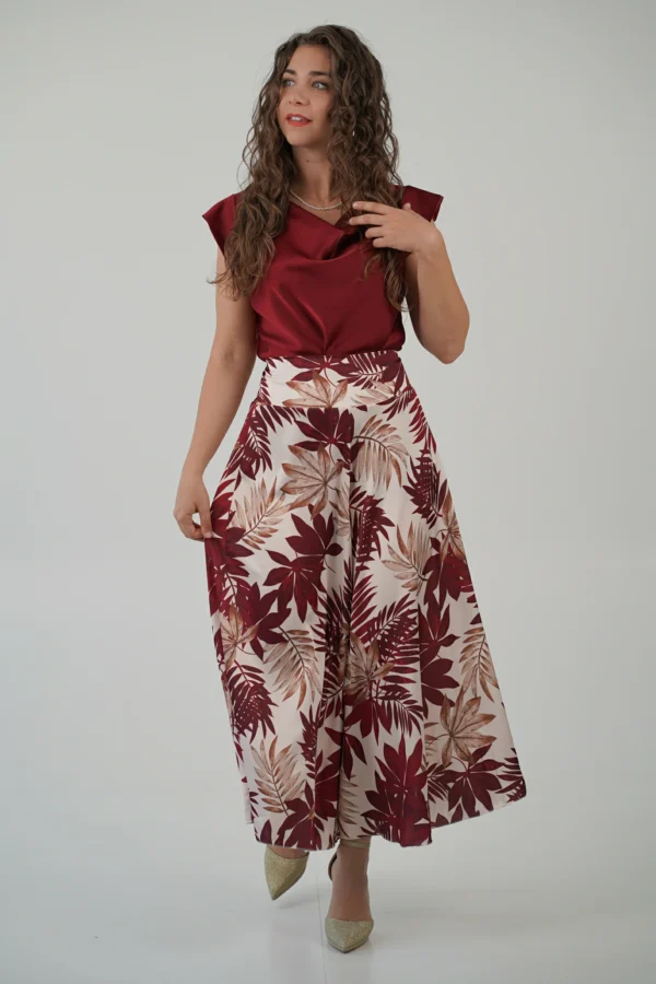 Pantalone Trapezio - Foglie Tropicali