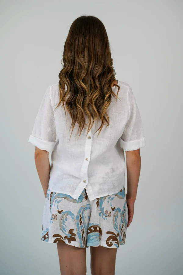 Camicia Puro Lino - Bianca - immagine 3