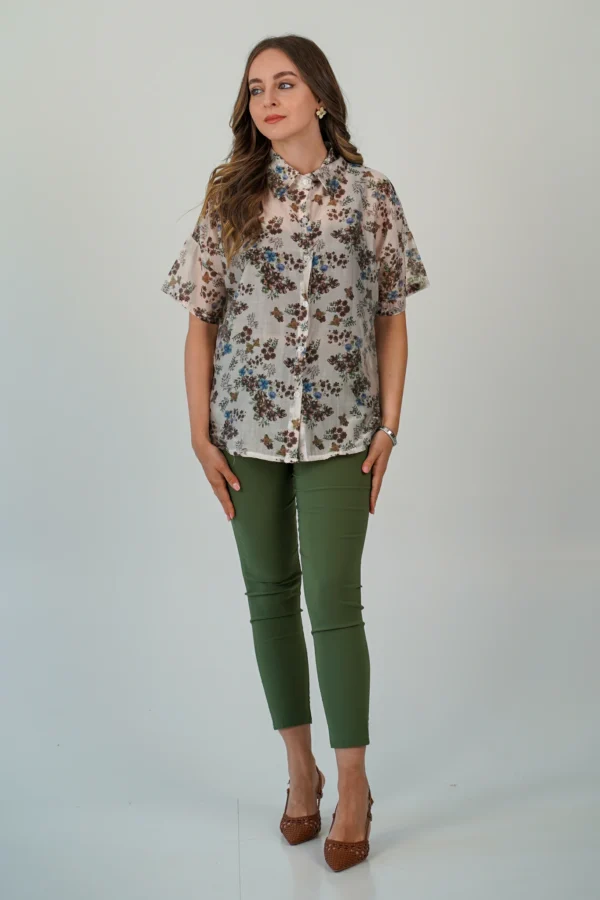 Camicia Chelsea - Fiori Cioccolato e Avio - immagine 6