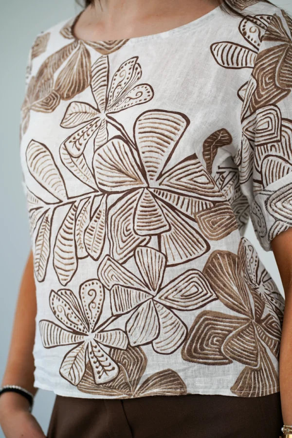 Camicia Puro Lino - Fantasia Fiori - immagine 3