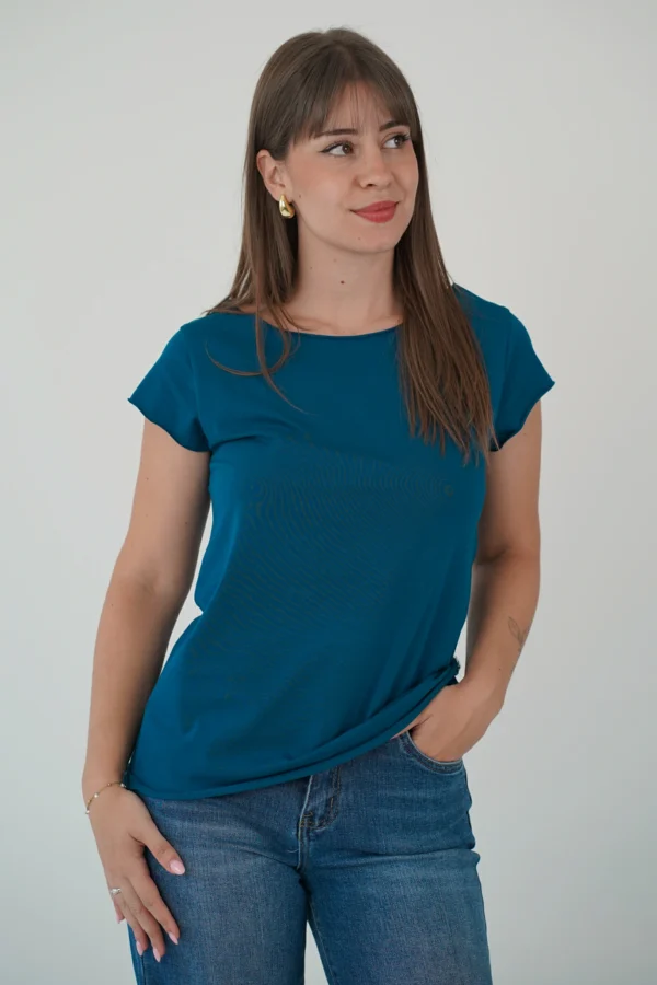 T-Shirt Basica Taglio Vivo