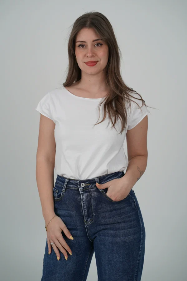 T-Shirt Basica Taglio Vivo