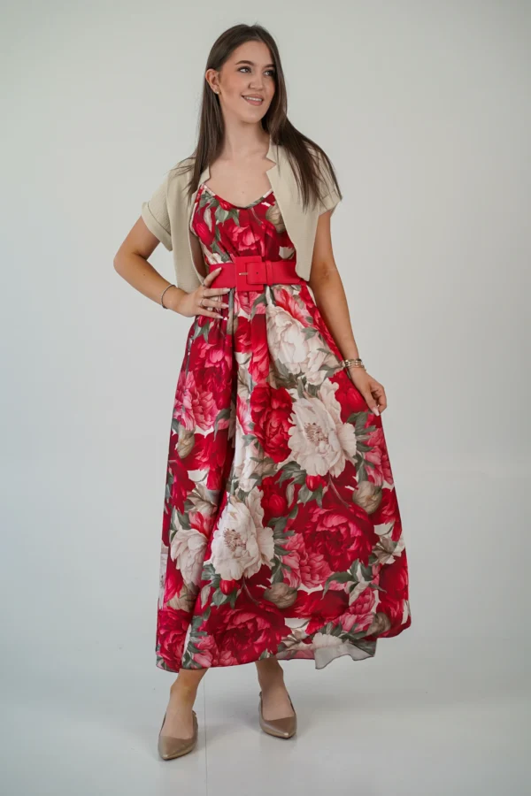 Abito Trapezio Fiori - Peonie - immagine 4