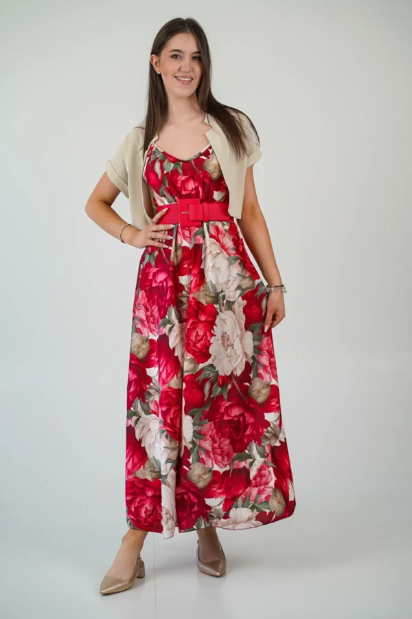 Abito Trapezio Fiori - Peonie - immagine 3