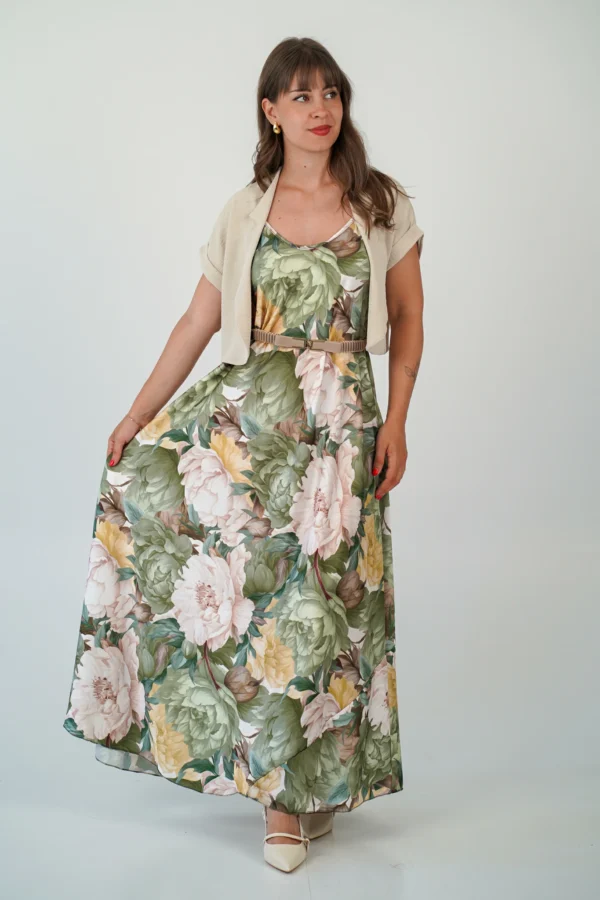 Abito Trapezio Fiori - Peonie - immagine 12