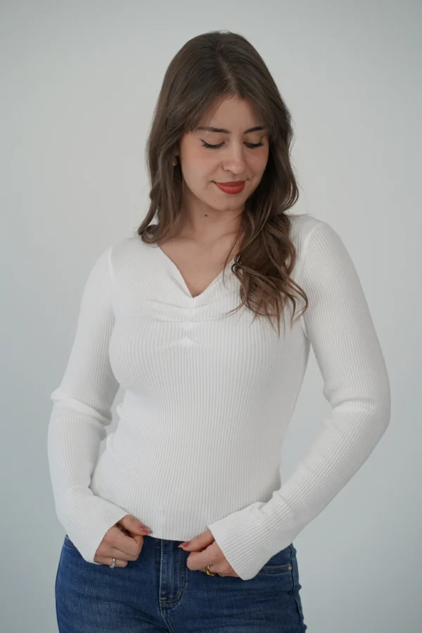 Maglioncino Tips - Bianco