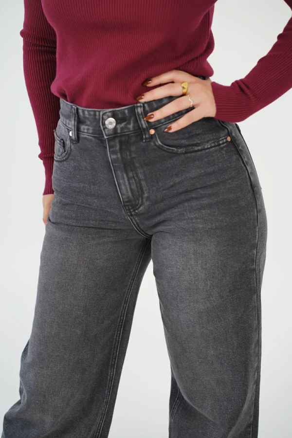 Jeans Palazzo - Grigio Fumè - immagine 3
