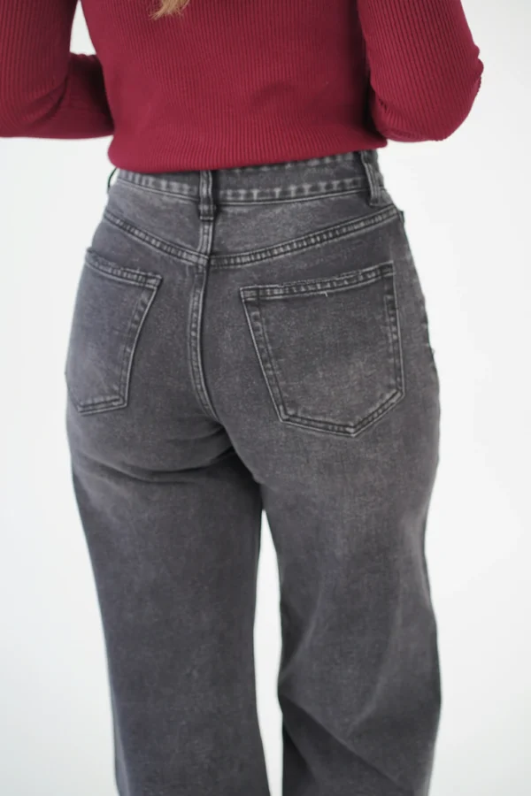 Jeans Palazzo - Grigio Fumè - immagine 2