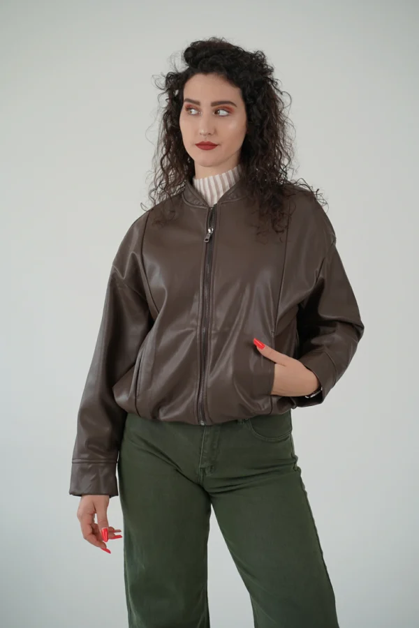 Giubbotto Bomber Ecopelle - immagine 8