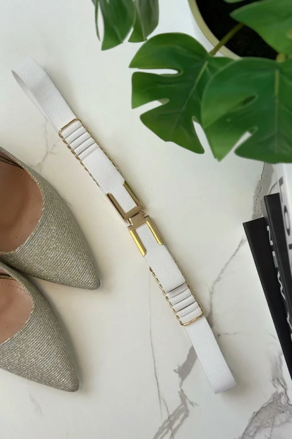 Cinturina Flake - Oro - Bianco