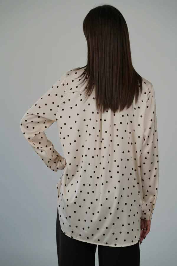 Camicia Satin Pois Cioccolato - immagine 5