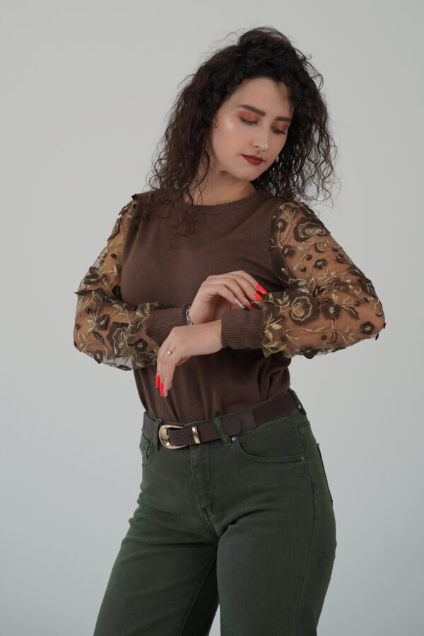 Maglia Fiori e Tulle