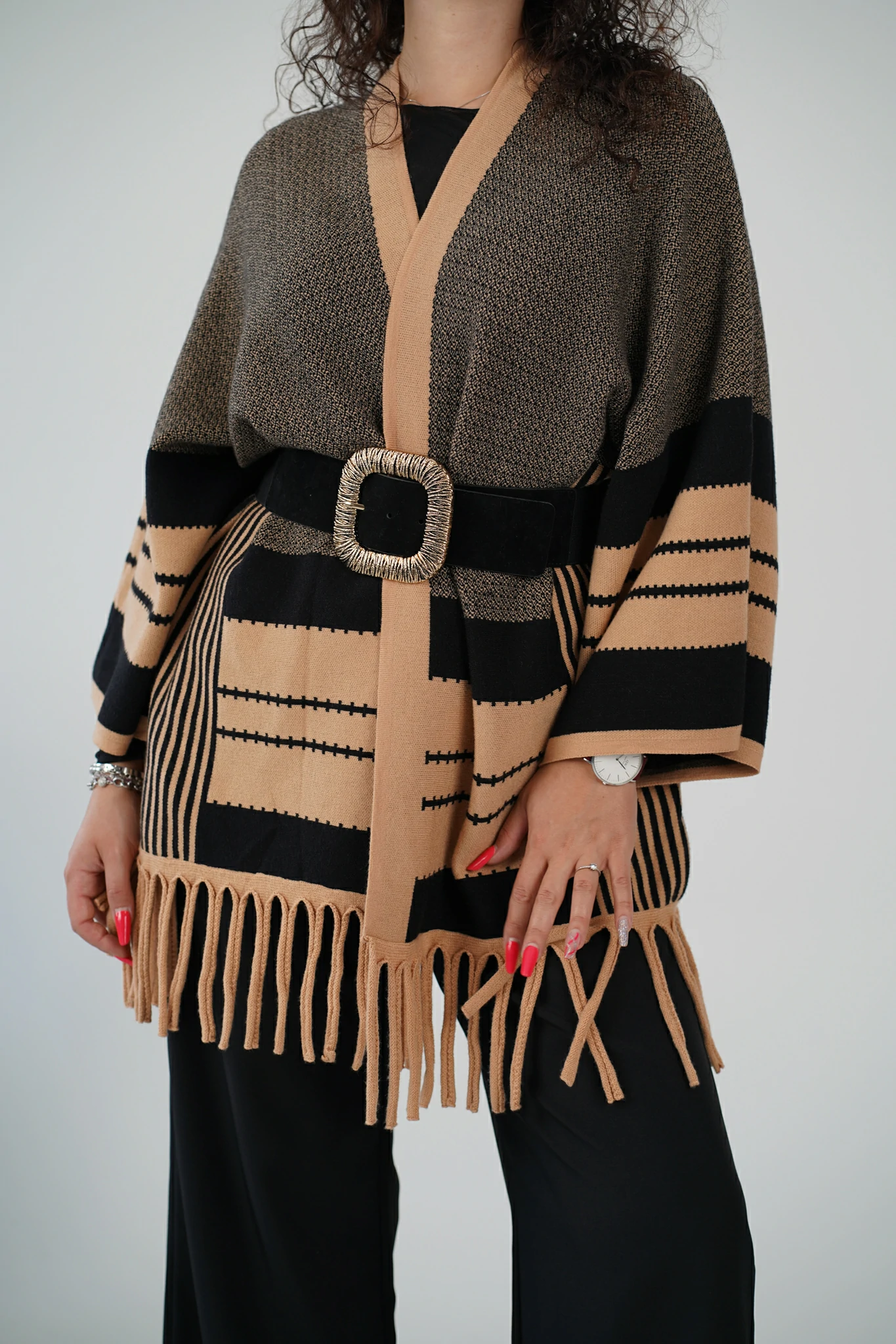 Cardigan Lungo con Frange - immagine 15