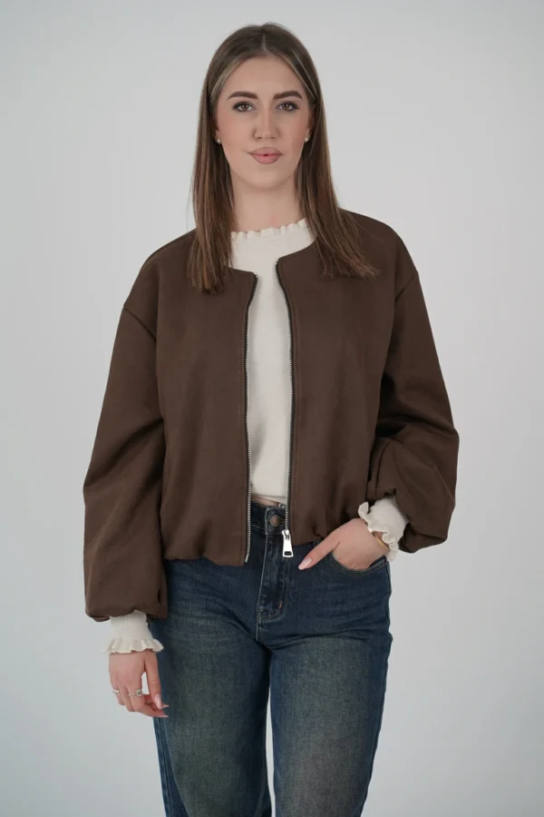Giacca Bomber Scamosciata