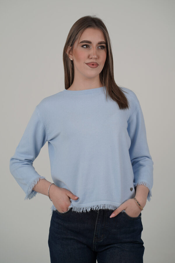 Maglioncino Orlo Sfrangiato