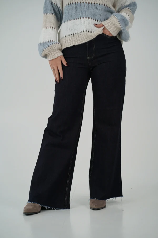 Jeans Sfrangiato Columbia - Denim Lavaggio Scuro - immagine 5