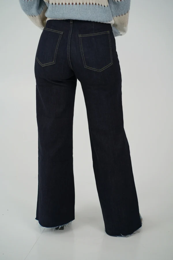 Jeans Sfrangiato Columbia - Denim Lavaggio Scuro - immagine 6