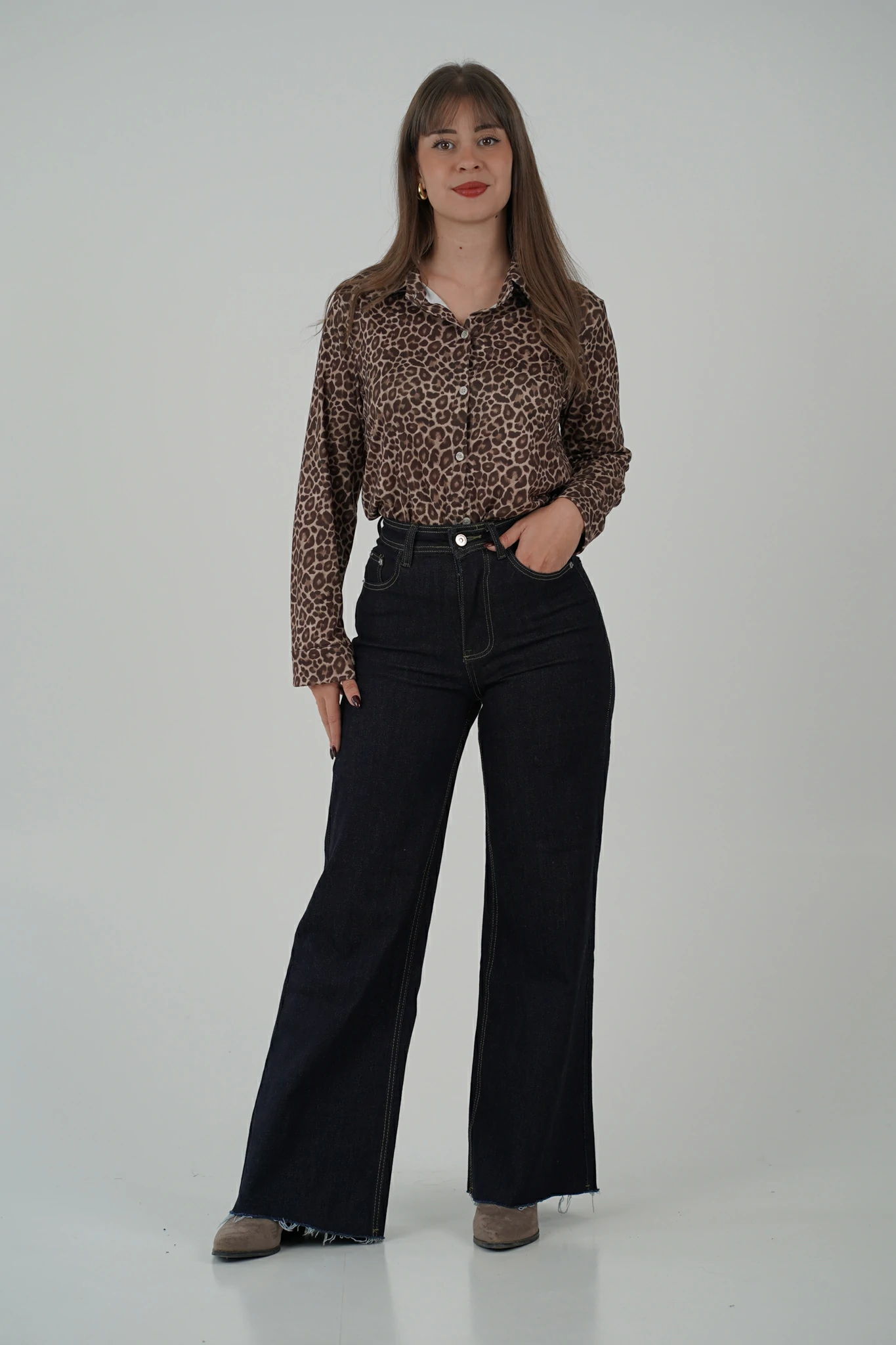 Jeans Sfrangiato Columbia - Denim Lavaggio Scuro