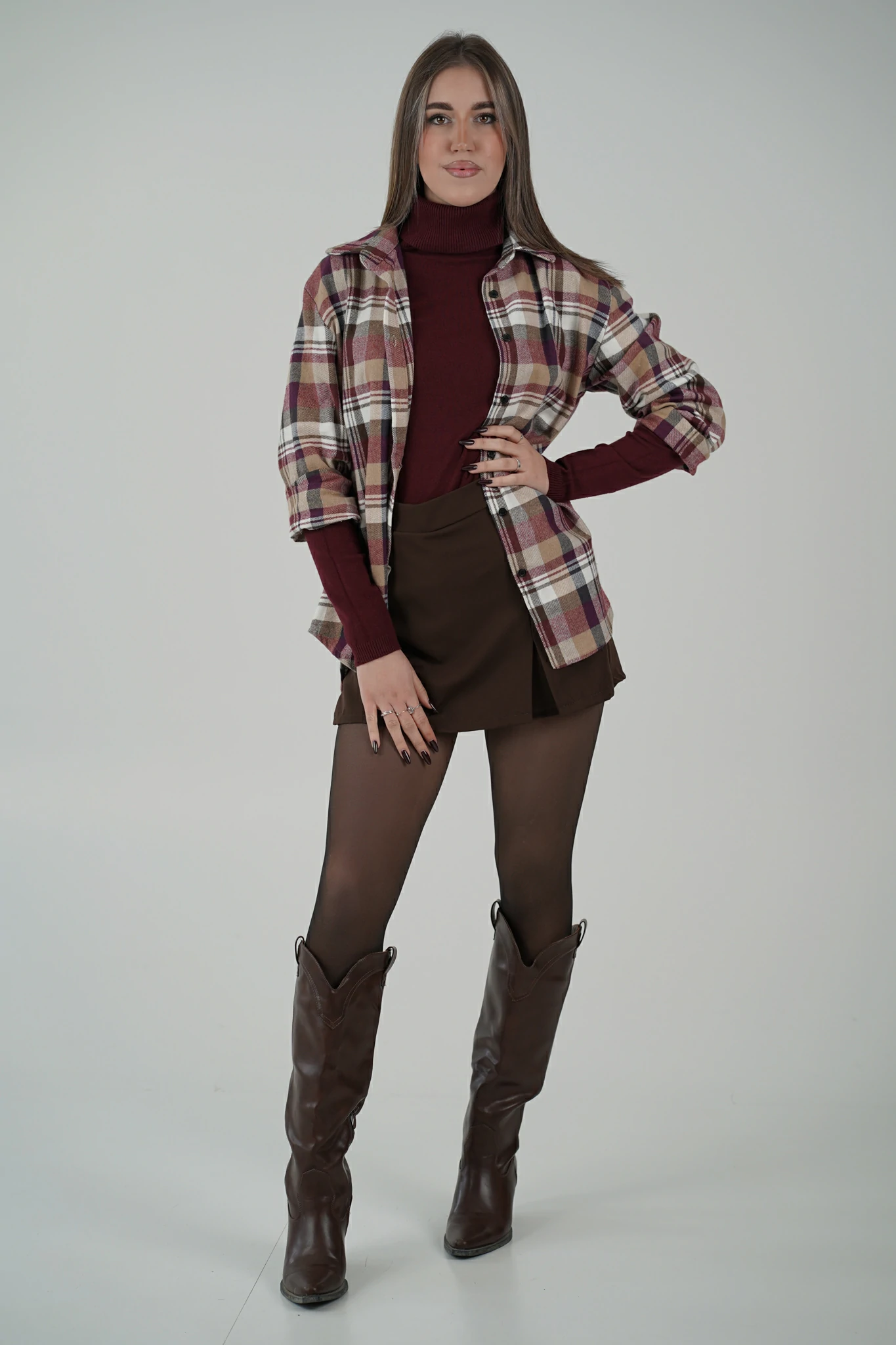 Camicia Gilmore - Prugna e Nocciola - immagine 5