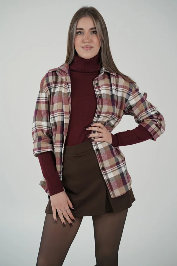 Camicia Gilmore - Prugna e Nocciola - immagine 4