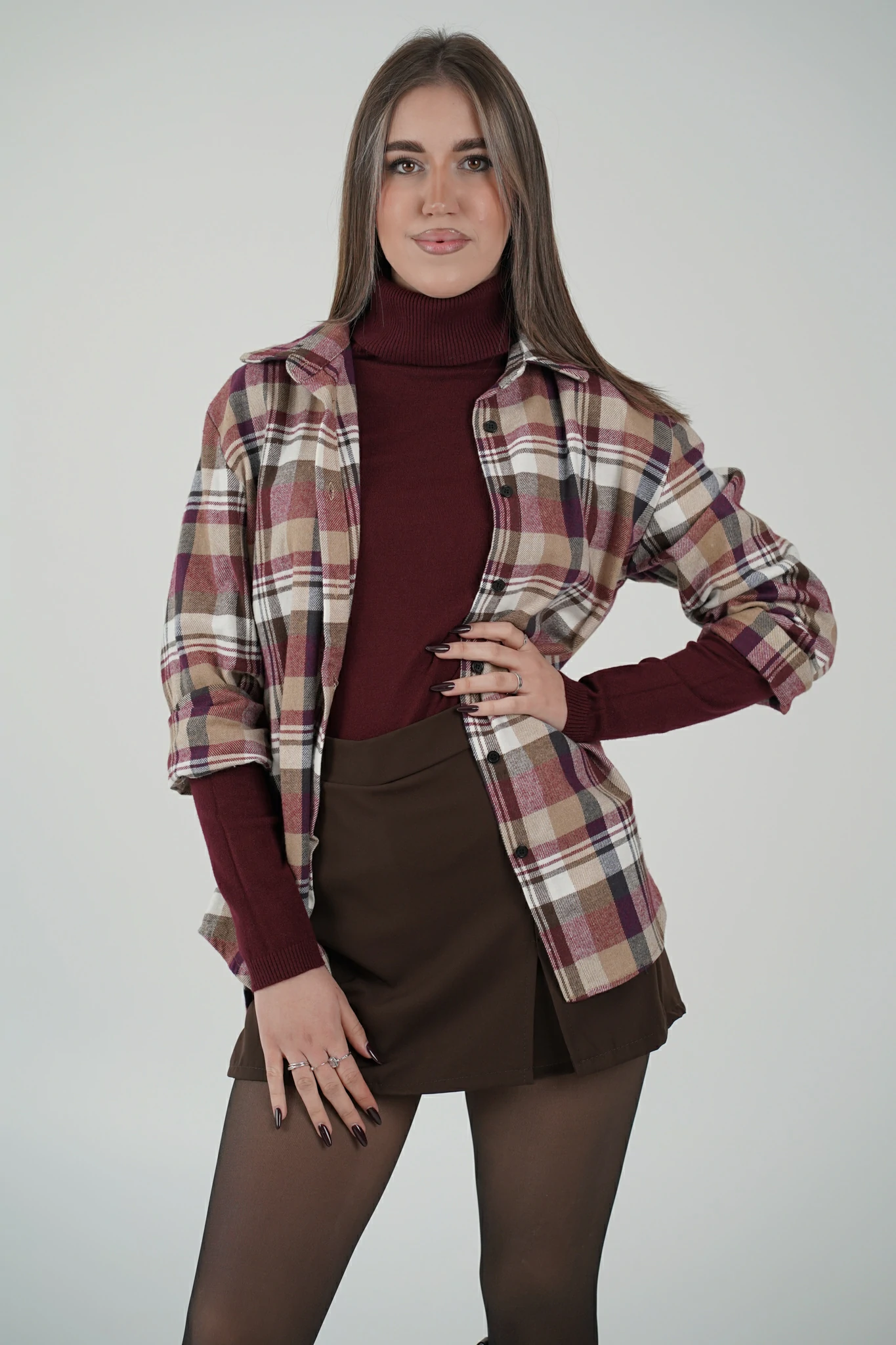 Camicia Gilmore - Prugna e Nocciola - immagine 4