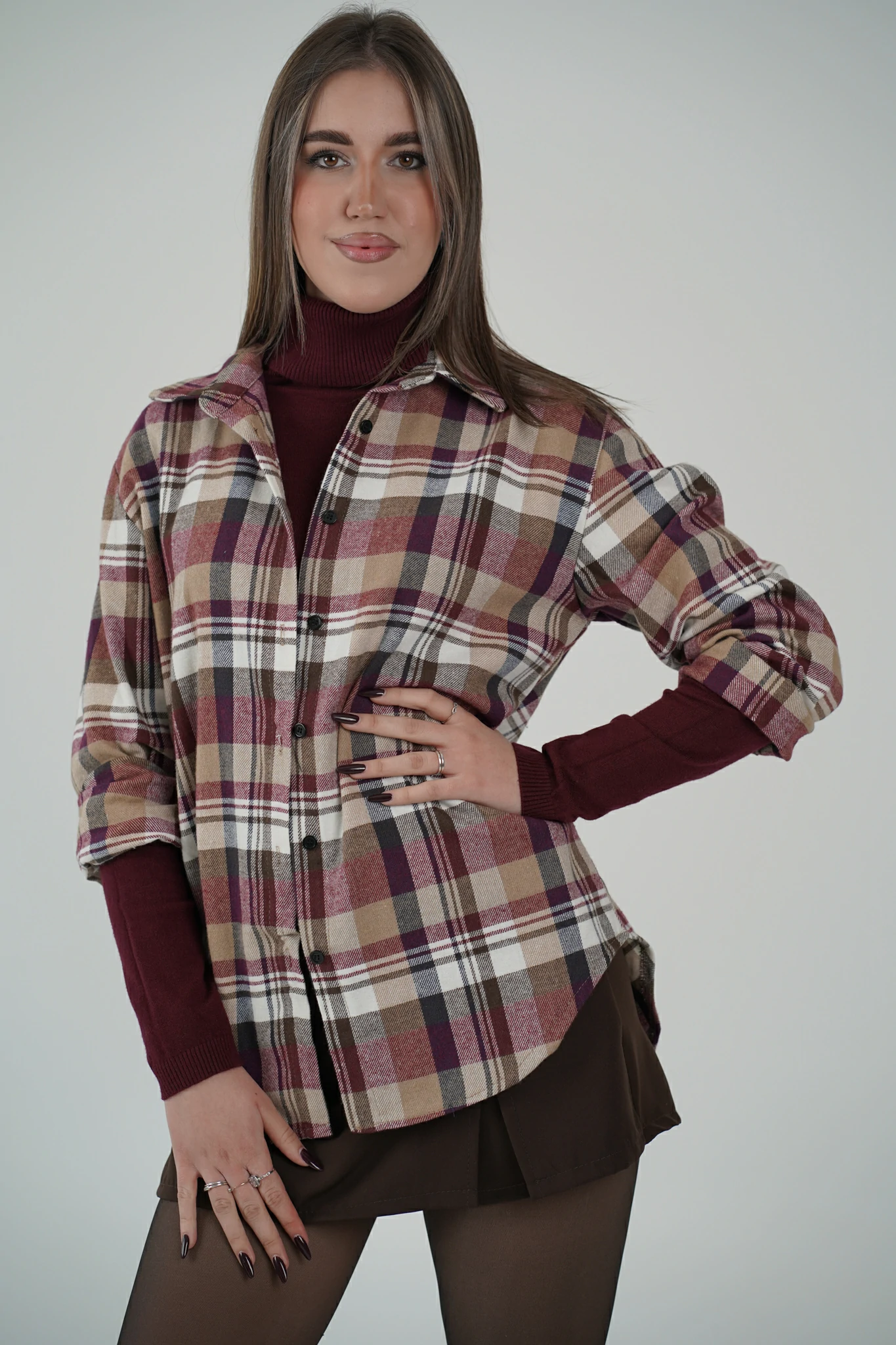 Camicia Gilmore - Prugna e Nocciola - immagine 3